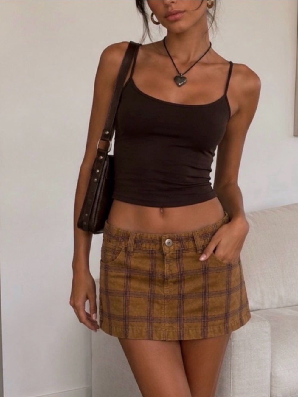 🌺5/$25🌺Y2K Inspired- Soft Corduroy & Varsity Plaid Mini Skirt